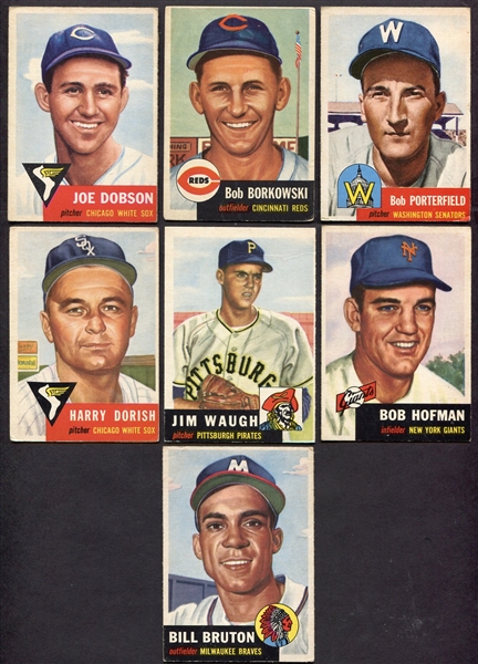 1953 Topps Lot of 7 Different