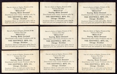 E245 Molly-O Shotwell MFG. Co. Lot of 18 Different VERY SCARCE