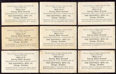 E245 Molly-O Shotwell MFG. Co. Lot of 18 Different VERY SCARCE