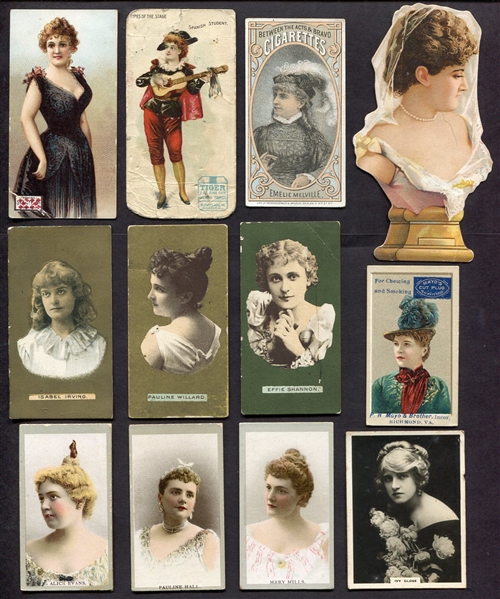 Late 19th/Early 20th Century Actress Card & Silk Lot