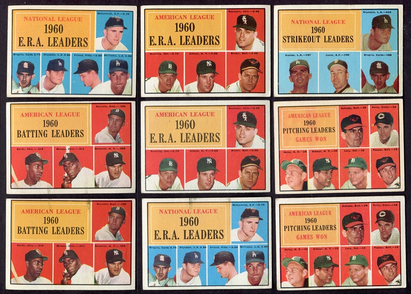 1961 Topps Baseball Lot of 224 Assorted Ex+/-