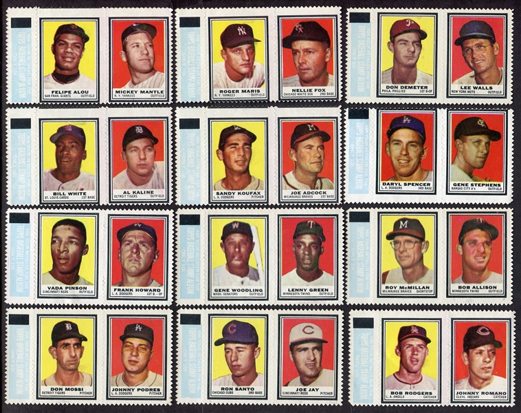 1962 Topps Stamp Panels Lot of 20 Different w/Mantle & Maris