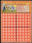 1930s/40s Acme Novelty Baseball 1 Cent Punchboard