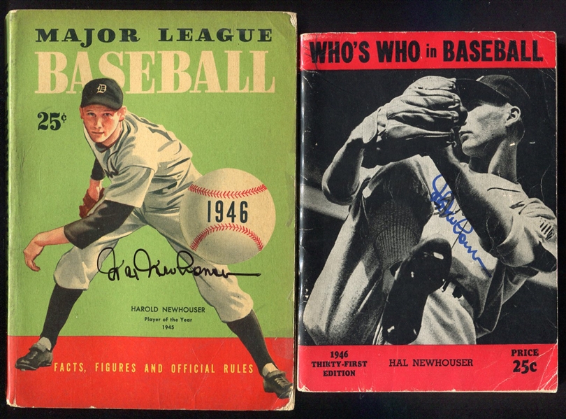 Two Vintage Hal Newhouser Signed Books