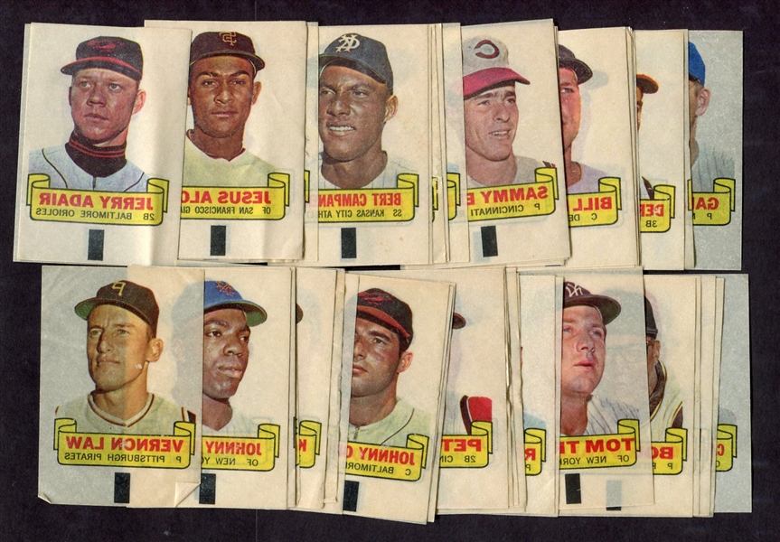 1966 Topps Rub-Offs Partial Set of 67 Different Plus Dupes