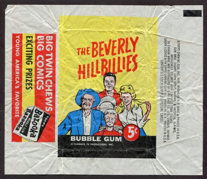 1963 Beverly Hillbillies Wrapper Very Scarce!