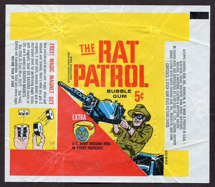 1966 Topps Rat Patrol Wrapper 