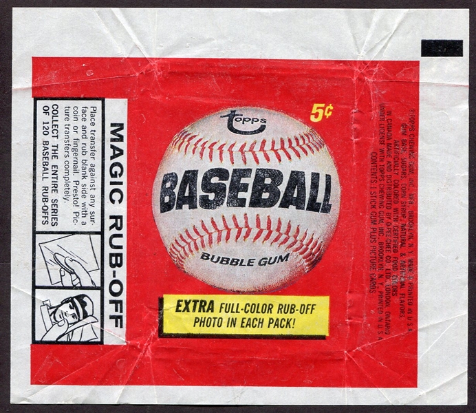 1966 Topps Baseball Wrapper Magic Rub-off Ad