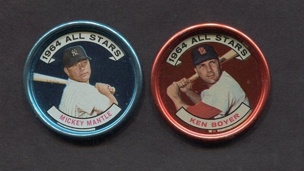 1964 Topps Coins Mantle & Boyer All-Stars