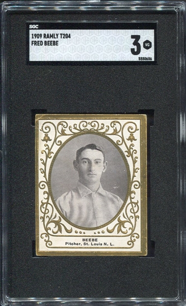 T204 Fred Beebe St. Louis Cardinals SGC 3