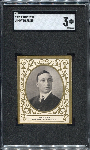 T204 McAleer Manager St. Louis Browns SGC 3