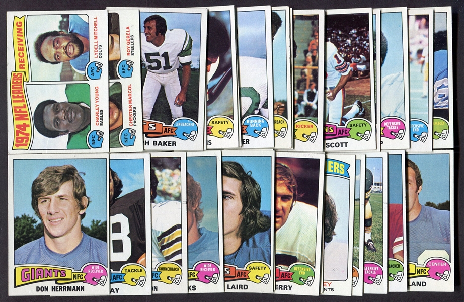 1975 Topps Football Lot of 25 Assorted