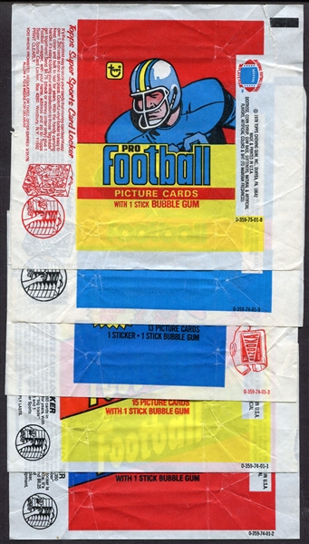 Topps Football Wrappers 1978 79 81 82 & 83