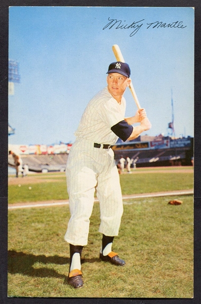 1953-55 Dormand Postcard Mickey Mantle