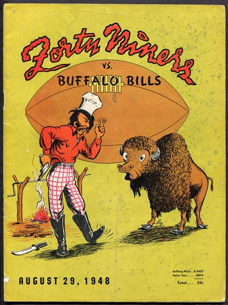 1948 Forty Niners vs. Buffalo Bills AAFC Program