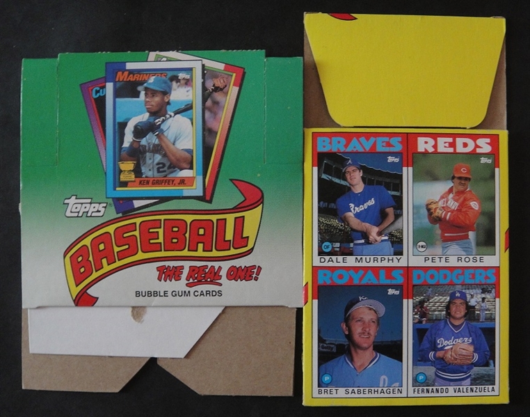 1986 & 1990 Topps Baseball Wax Boxes(empty)