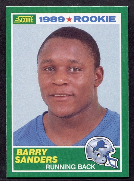 1989 Score Football #257 Barry Sanders Rookie Card