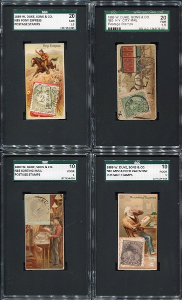 N85 1889 Duke Postage Stamps Lot of 7 Different All SGC Graded