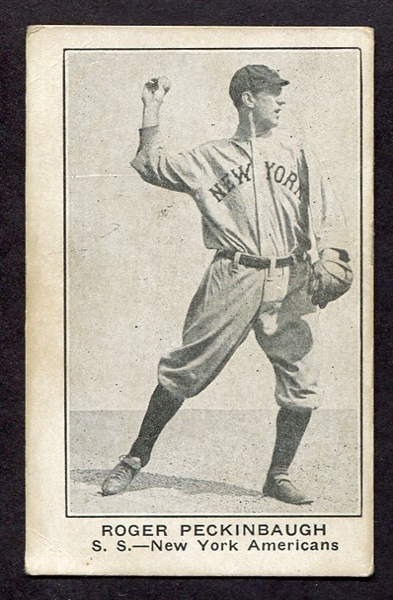 E121 Series of 80 Roger Peckingbaugh (Peckinpaugh) New York Yankees