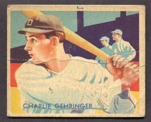 R327 1934-36 Diamond Stars #77b Charlie Gehringer Detroit Tigers