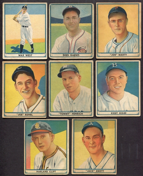 1941 Play Ball Lot of 8 Different