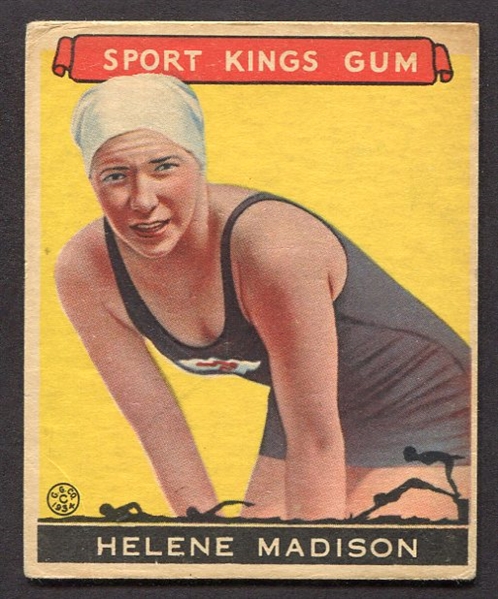 1933 Goudey Sport Kings #37 Helene Madison Swimming