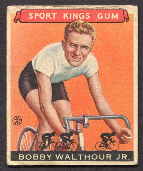1933 Goudey Sport Kings #31 Bobby Walthour Jr. Cycling
