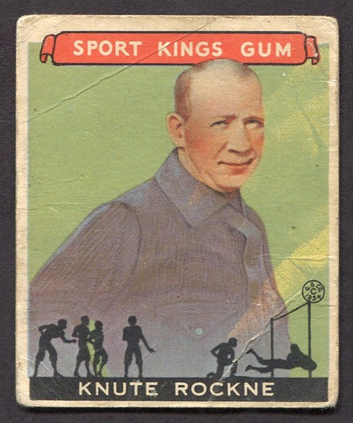1933 Goudey Sport Kings #35 Knute Rockne Football