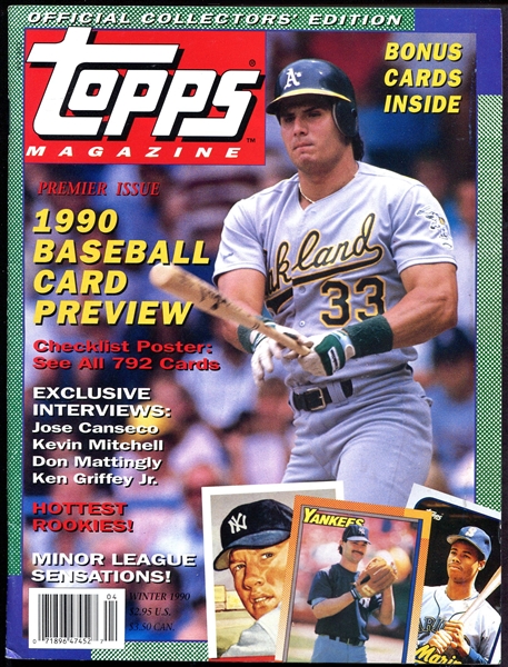 1990 Topps Magazine First Issue w/Griffey & Jordan Inserts