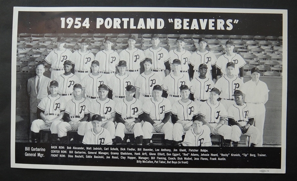 1954 Portland Beavers Team Photo