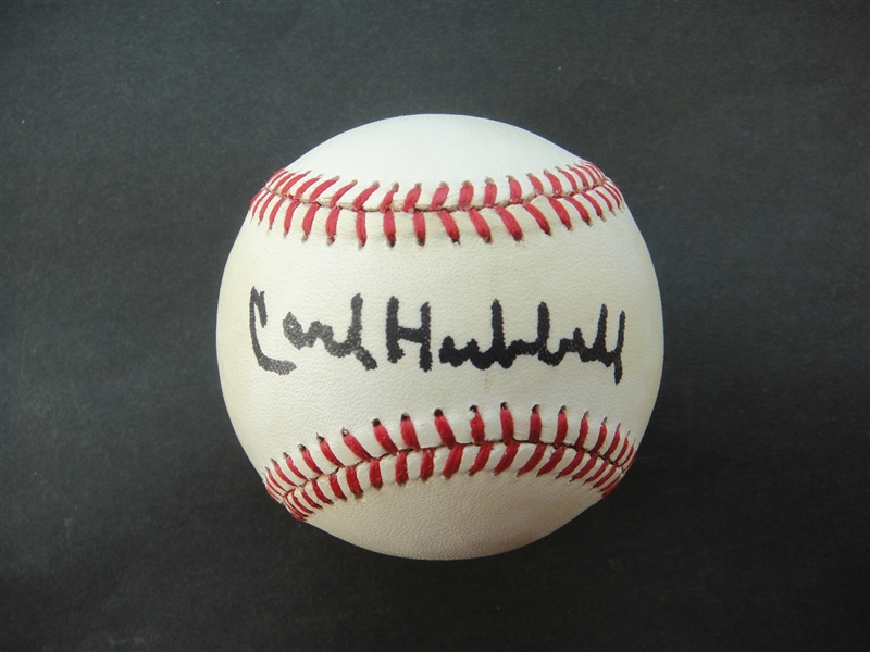 Carl Hubbell Autographed Feeney Official National League Baseball PSA/DNA Certified