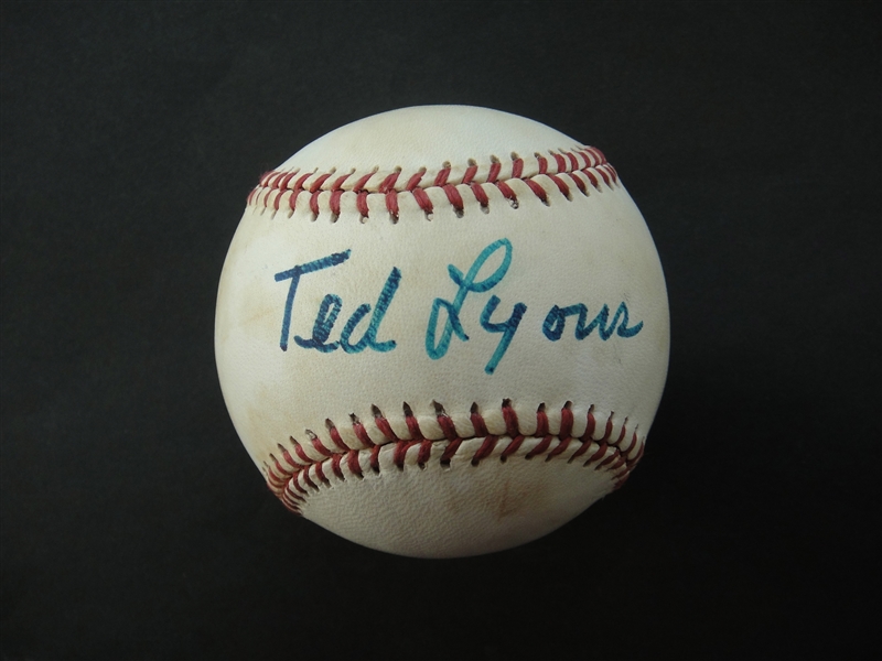 Ted Lyons Autographed Official Texas League Sawatski Baseball PSA/DNA Certified
