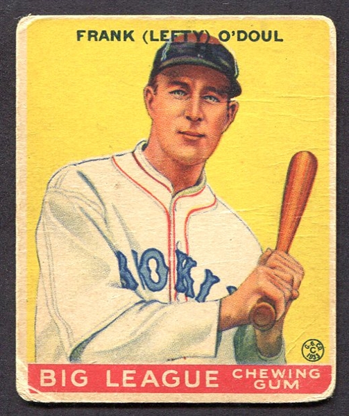 1933 Goudey #58 Lefty ODoul Brooklyn Dodgers