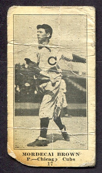 1916 Famous & Barr #17 Mordecai Brown Chicago Cubs HOFer