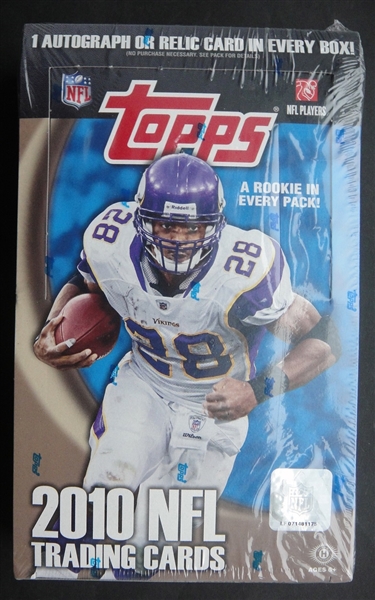 Lot Detail - 2010 Topps NFL Trading Cards Factory Sealed Unopened Hobby Box