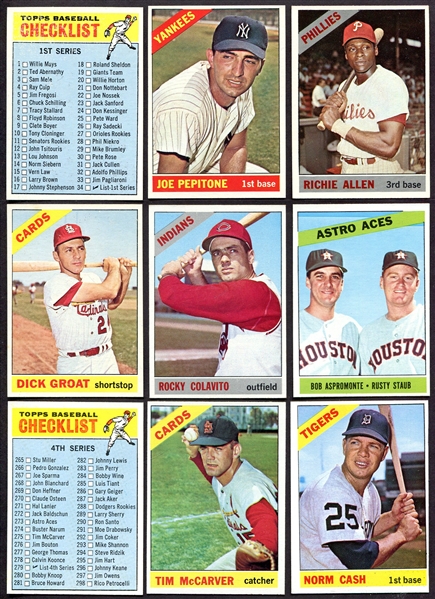 1966 Topps High Grade Lot of 26 Loaded w/Stars & Listed Cards
