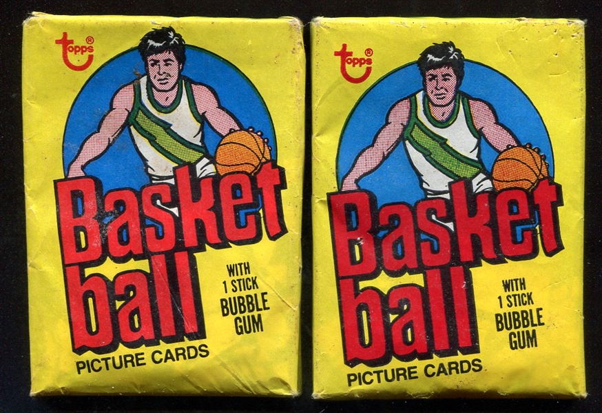 1978-79 Topps Basketball Unopened Wax Pack Pair