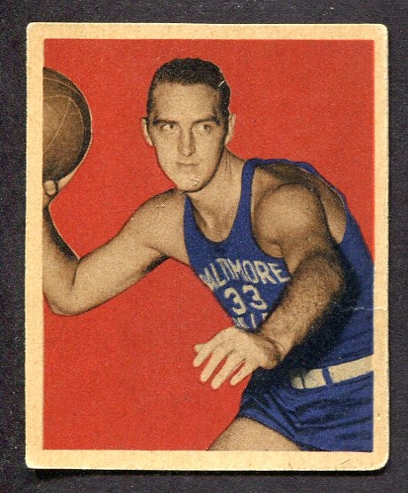 1948 Bowman Basketball #63 John E. Mahnken Baltimore Bullets