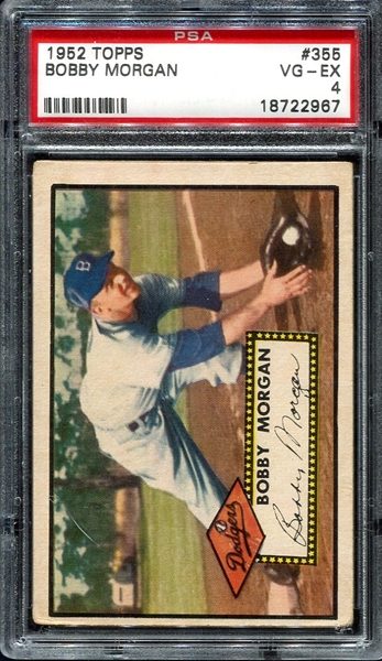 1952 Topps #355 Bobby Morgan Brooklyn Dodgers PSA 4