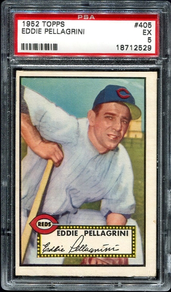 1952 Topps #405 Eddie Pellagrini Cincinnati Reds PSA 5