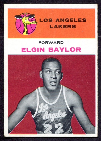 1961 Fleer Basketball #3 Elgin Baylor RC Los Angeles Lakers