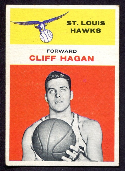 1961 Fleer Basketball #18 Cliff Hagan St. Louis Hawks