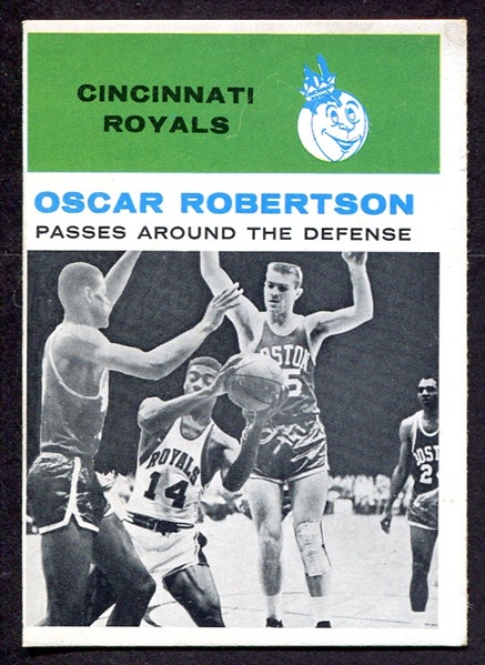1961 Fleer Basketball #61 Oscar Robertson In Action Cincinnati Royals