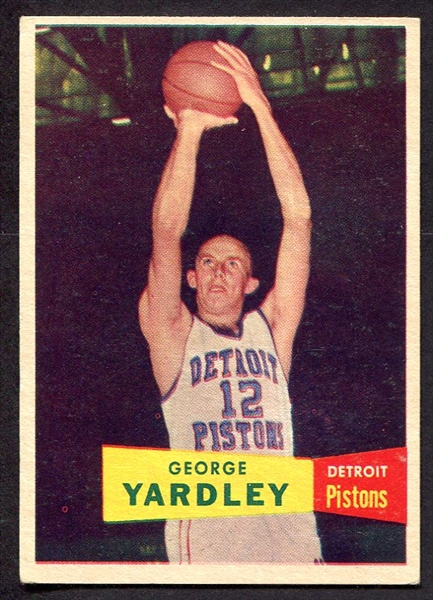 1957 Topps Basketball #2 George Yardley Detroit Pistons