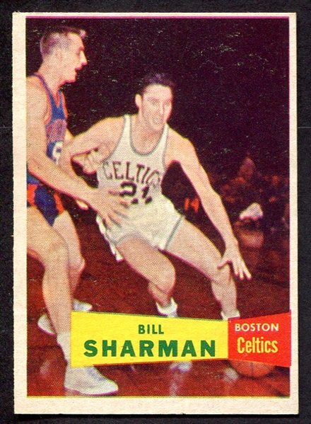 1957 Topps Basketball #5 Bill Sharman Boston Celtics