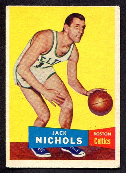 1957 Topps Basketball #9 Jack Nichols Boston Celtics
