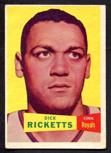 1957 Topps Basketball #8 Dick Ricketts Cincinnati Royals