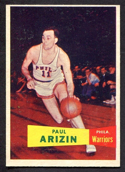 1957 Topps Basketball #10 Paul Arizin Philadelphia Warriors