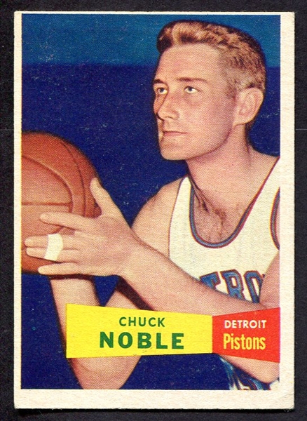1957 Topps Basketball #11 Chuck Noble Detroit Pistons