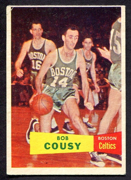 1957 Topps Basketball #17 Bob Cousy Boston Celtics